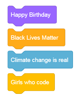 Vanity Blocks Express what is important to you with Scratch styled block using the 'vanity' directive